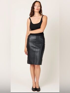 Wilson Black Faux Leather Mini Skirt